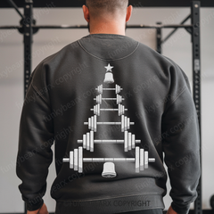 CHRISTMAS BARBELL - Vintage Wash Gym Sweatshirt