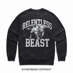 RELENTLESS BEAST- Bullfighting - Vintage Wash Gym Sweatshirt