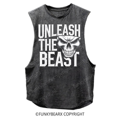 UNLEASH THE BEAST - Vintage Wash Muscle Tank