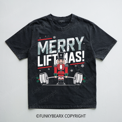 MERRY LIFTMAS! - Vintage Wash Gym Tee