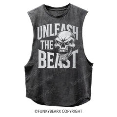 UNLEASH THE BEAST - Vintage Wash Muscle Tank