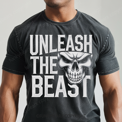 UNLEASH THE BEAST - Vintage Wash Gym Tee