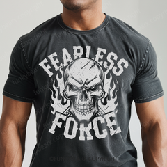 FEARLESS FORCE - Vintage Wash Gym Tee