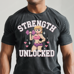 Strength Unlocked - Vintage Wash Gym Tee